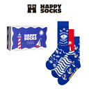 Happy Socks 3足セット 箱入り|Smooth Sailing ( スムーズセイリング )【GIFT BOX】クルー丈 ソックス ユニセックス メンズ...