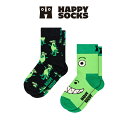 【2足セット】Happy Socks Kids Dino ( ディノ ) 恐竜 2Packs クルー丈 ソックス キッズ プレゼント 無料ラッピング ギフト 1...