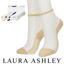 LAURA ASHLEY ローラアシュレイ 綿混 Edwin テグス シースルー クルー丈 レディース ソックス 靴下 女性 プレゼント ギフト 03357398