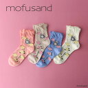 mofusand モフサンド 花かんむり 総柄バラ猫 クルー丈 ソックス 靴下 レディース キャラクター 03197502