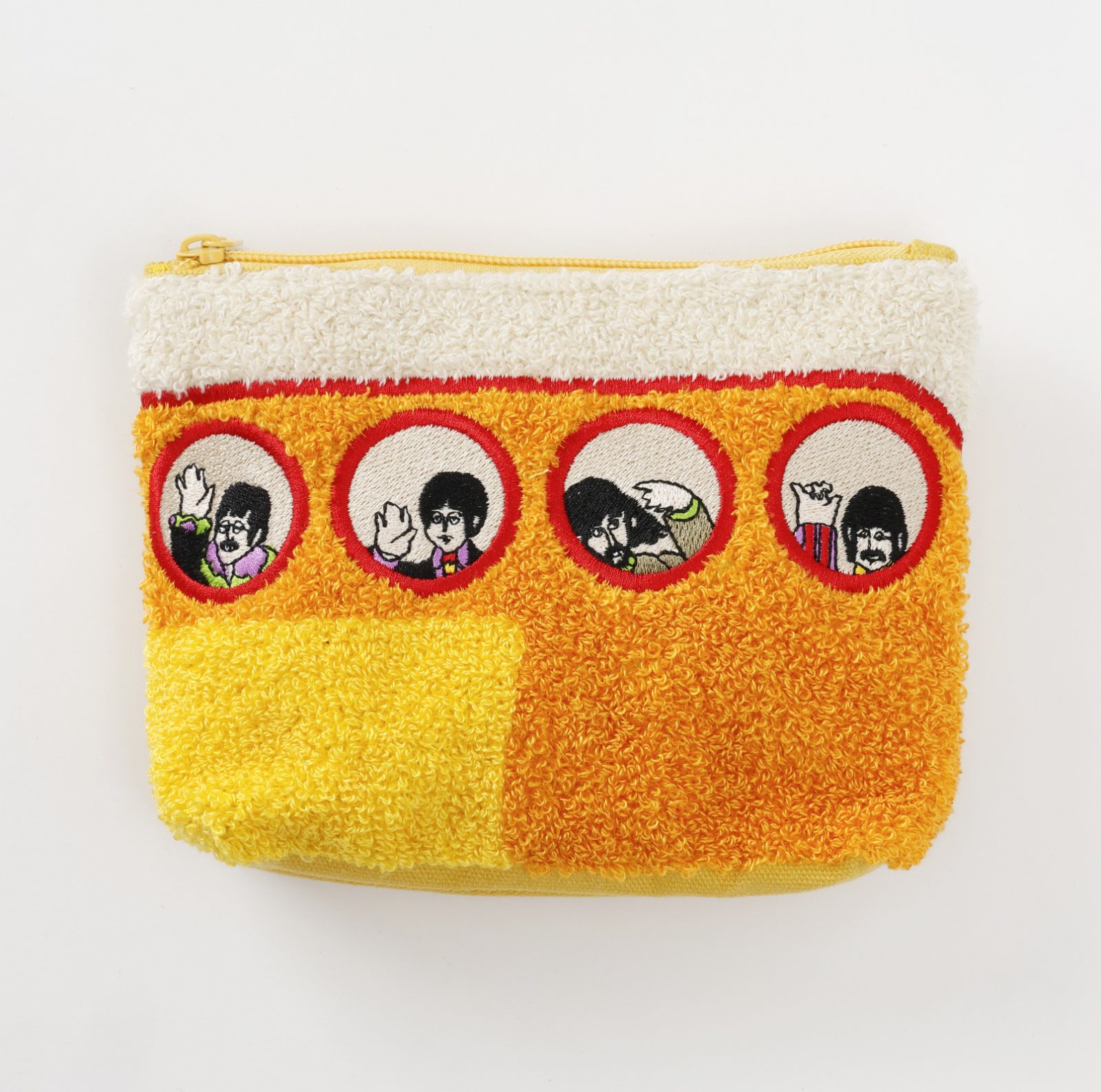 Rakuten - ビートルズ イエローサブマリン 刺繍 ボア ポーチ 小物入れ