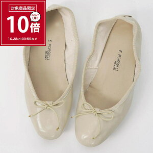 PORSELLI ポルセリ バレエシューズ BALLERINE PELLE 30/bone レディース イタリア製 フラットシューズ パンプス リボン ラウンドトゥ 靴