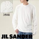 JIL SANDER ジルサンダープラス 3枚組長袖Tシャツ J47GC0002 100/ホワイト メンズ カットソー パックT クルーネック