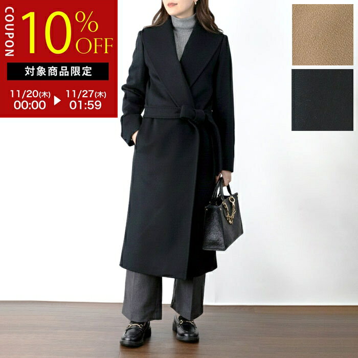 Max Mara STUDIO マックスマーラ ステュディオ ベルテッドコート LORIANA ロリアナ レディース ピュア ヴァージンウール ロングコートのサムネイル