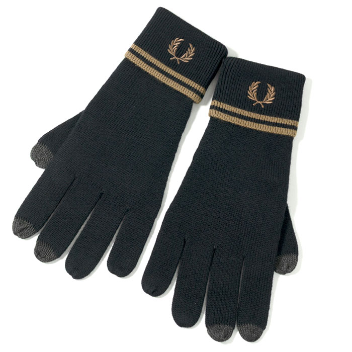 FRED PERRY フレッドペリー タッチパネル対応 手袋 グローブ C9151 TWIN TIPPED MERINO WOOL GLOVES メ..