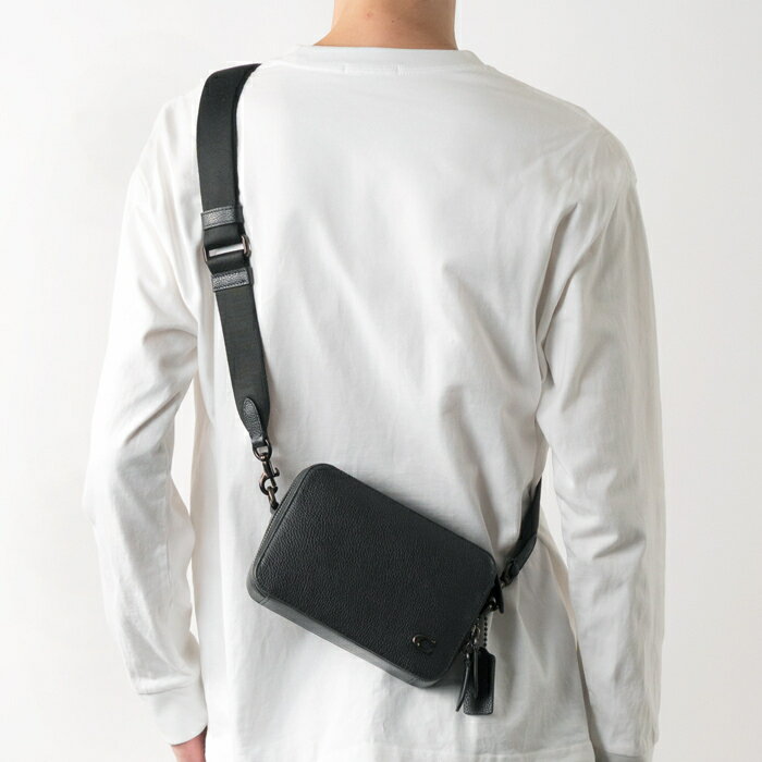 COACH コーチ ショルダーバッグ チャーター CR782 BLK メンズ CHRT CR PBL LTH チ...