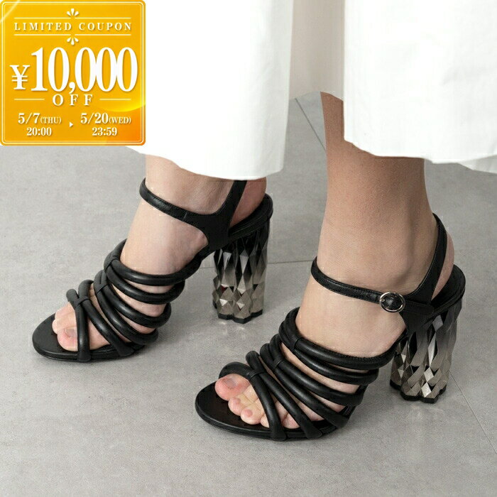 【1万円OFFクーポン対象】FERRAGAMO フェラガモ サンダル AMALIA X5 0724368 NERO レディース ハイヒール ストラップサンダル[po_nijyuu]