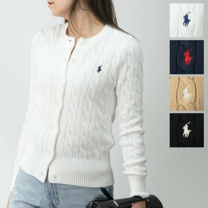 ポロラルフローレン　カーディガン　ブラック　ポニー刺繍　レディースSサイズ相当 POLO RALPH LAUREN（ポロ・ラルフローレン） カーディガン 211971871