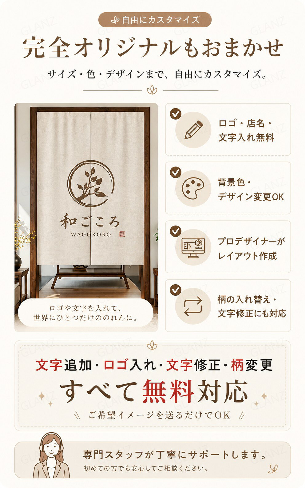 のれん オーダーメイド 写真 文字 ロゴ 入り おしゃれ 間仕切り 暖簾 遮光 突っ張...