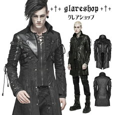 glareshop쥢åסM.S-M.5XLJX111-man-Båߥ꥿꡼ͥΥ졼åץ㥱åȥߥɥ|ꥴåѥ󥯥åեå奢Vϥץ쥹ơ[PUNKRAVE]GothicPunkCoat