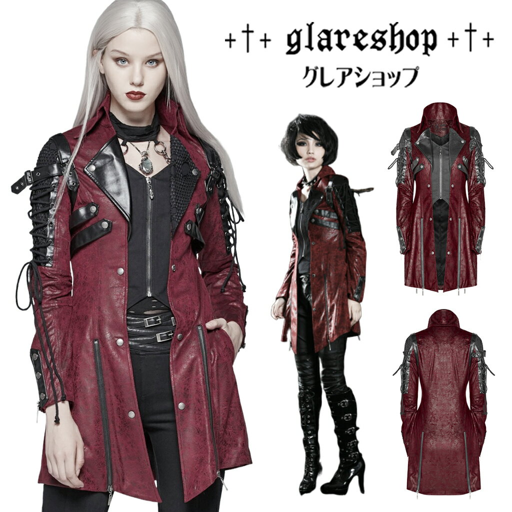 glareshop쥢åסXS-5XLJX111-Råѥ󥯥ͥΥ졼åץȥ㥱å֥ǥ|ѥ󥯥åեå奢Vϥ⡼ɷϥץ쥹ơ[PUNKRAVE]GothicPunkCoat