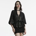 glareshop グレアショップ「S/L/2XL」JX965-PR■ゴシック和風ジャケット ショート丈 カーディガン 黒 ブラック レディース | 地雷系 ヴ...