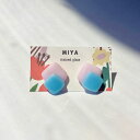 ガラスアクセサリー イヤリング ピアス ガラスイヤリング ガラスピアス ステンドガラス アクセサリー ハンドメイド 送料無料 受注生産 おしゃれピアス おしゃれイヤリング プレゼント フュージング 窯焼きガラス ブルーとピンク