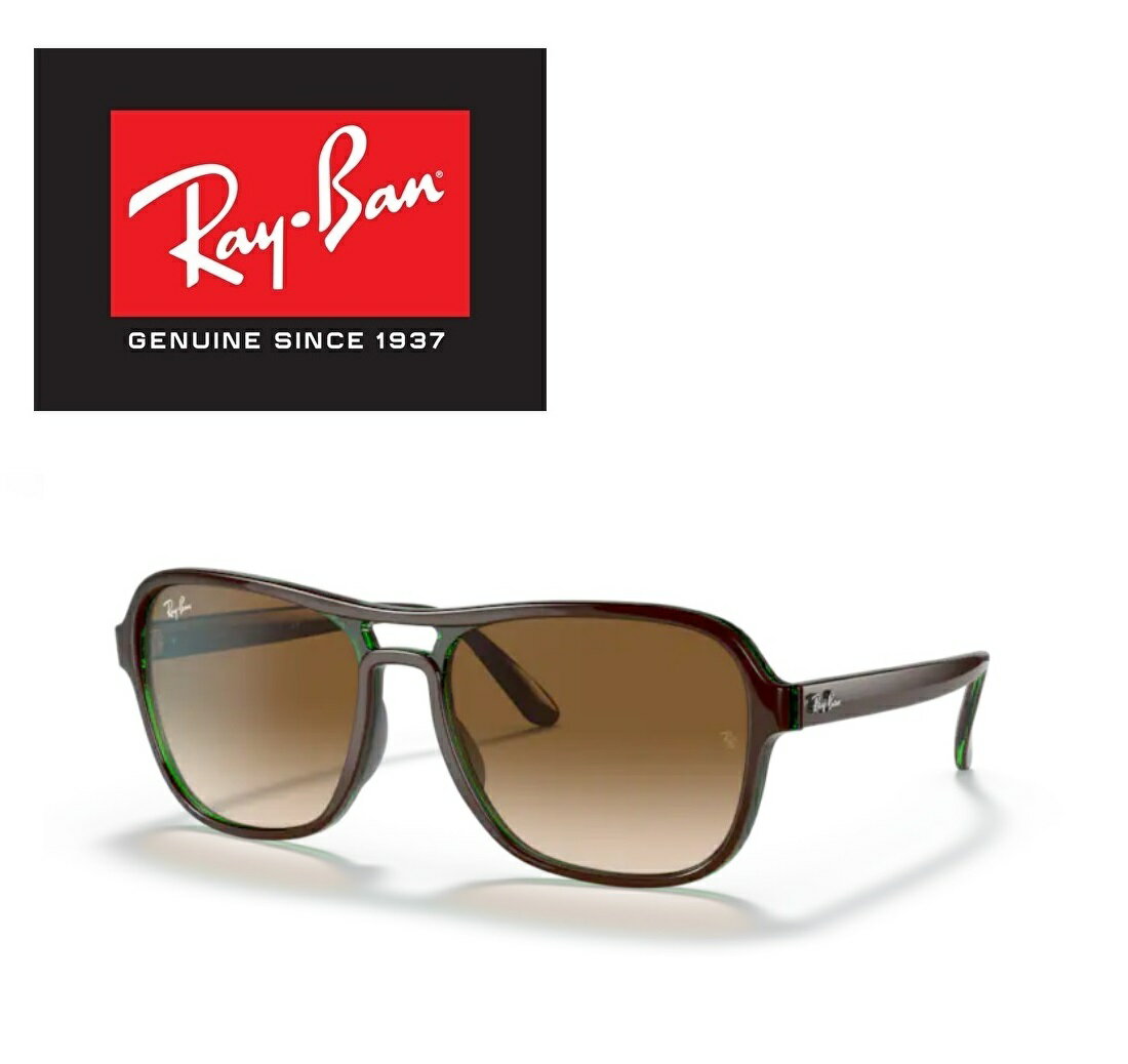 商品情報ブランド名Ray-Ban / レイバン商品名STATE SIDE / ステートサイド RB4356シリーズ型番RB4356 660451 58サイズフィッティング　/　レンズシェイプノーズパットなし / スクエア / フルリム / ツーブリッジサイズ[レンズ横幅：58mm][レンズ縦幅：43mm][ブリッジ幅：17mm][全体の横幅：150mm][全体の縦幅：53mm][テンプル長：140mm]フレームカラー　/　素材（材質）ブラウン トランスペアレント グリーン ブラウンプラスチック材質はプラスチック素材となりますのでご使用されますと外気温・体内温度などで広がってくることがございます。当店まで微調整またはお近くの専門店にて微調整ください。レンズカラー　/　素材（材質）クリア グラディエント ブラウン可視光線透過率30.5% / 紫外線カット率 99%以上ガラス素材(両面研磨・強化)Ray-Ban / レイバンについてご注意！ 本物の証！レイバンサングラスのレンズにつて右レンズ・・・右側上に「Ray-Ban」と刻印があります。左レンズ・・・左側中央に「RB」と刻印がございます。偽物が多い事もありメーカーでは本物の証として刻印がございます。決してキズではございません。付属品レンズクロスサングラスケース外箱保証カード（店名刻印あり）ケースは黒色・茶色と2種類ありますがAmazon倉庫からの発送となりますのでお選び頂けません。ご了承ください。メーカー〒102-0084東京都千代田区二番町4-5 住友不動産ファーストビル7Fルックスオティカジャパン 株式会社（2019年 1月　ミラリジャパン株式会社社名変更）法人番号「2013201005764」販売元〒610-0331京都府京田辺市田辺十曽1番地の9株式会社 めがね工房・辻0774-65-1331メーカーが楽天市場販売を認めた認定店舗法人番号「5130001039846」転売者にご注意！ネットショッピングでは転売業者・偽物が多い時代です。メーカーでは転売業者は摘発対象となっており認めておりません。GLASS SHOP DREAMでは商品ページに実店舗の写真・案内を添付しております。当店ではメーカー保証カードには必ず店名刻印が貼ってあります。転売業者では刻印がない場合がありますのでご注意ください。転売商品について・・・国内メーカーでアフターがお受けできない場合がございます。ご注意ください。当店ではOAKLEY/オークリー・Ray-Ban/レイバンは全品国内正規商品となっており保証がお受けできますので安心してご購入頂けるようになっております。輸入業者にご注意！メーカーであるルックスオティカジャパン株式会社では輸入商品は基本認めておりません。輸入商品につきましては保証制度もなく国内正規商品ではない為、国内メーカーでの修理もお受けできない場合がございます。ご注意ください。GLASS SHOP DREAMでは商品ページに実店舗の写真・案内を添付しております。当店でお買い上げ頂いたお客様にはメーカー保証カード（店名刻印あり）お渡ししておりますので安心してご購入いただけます。Amazon倉庫・楽天市場倉庫からの出荷！ ご注意事項！GLASS SHOP DREAMでは商品をすべてAmazon倉庫・楽天市場倉庫からの出荷となります。Amazon様・楽天市場様でSALEをされてる期間中は商品到着まで日数がかかる場合がございます。ご迷惑をお掛けしますがご了承ください。Ray-Ban レイバン RAYBAN サングラス STATE SIDE / ステートサイド RB4356 660451 58サイズ トリレイヤー 三層 ダブルブリッジ スクエア アジアフィット ICONS アイコン メンズ レディース おしゃれ ドライブ 運転 アウトドア「国内正規商品」「保証付き」 レイバン サングラス 安心の正規商品販売店 メーカー保証書付属 日本全国送料無料 昼2時までのご注文は即日発送可。 STATE SIDE / ステートサイド RB4356シリーズ 70年代スポーツシーンを取り入れたクラシックデザインの直線的フォルムが魅力のスクエアシェイプモデル“RB4356”。本格的なビンテージに多彩なカラーとトリレイヤー（3層構造）のアレンジを加え、スポーツからストリートまでカバーできるレトロスタイル 。コーデに取り入れるだけで、ファッショナブルなビンテージを楽しめるサングラスです。 人気のRay-Ban（レイバン）サングラス STATE SIDE / ステートサイド RB4356シリーズ 「国内正規商品」「保証付き」認定店舗 1