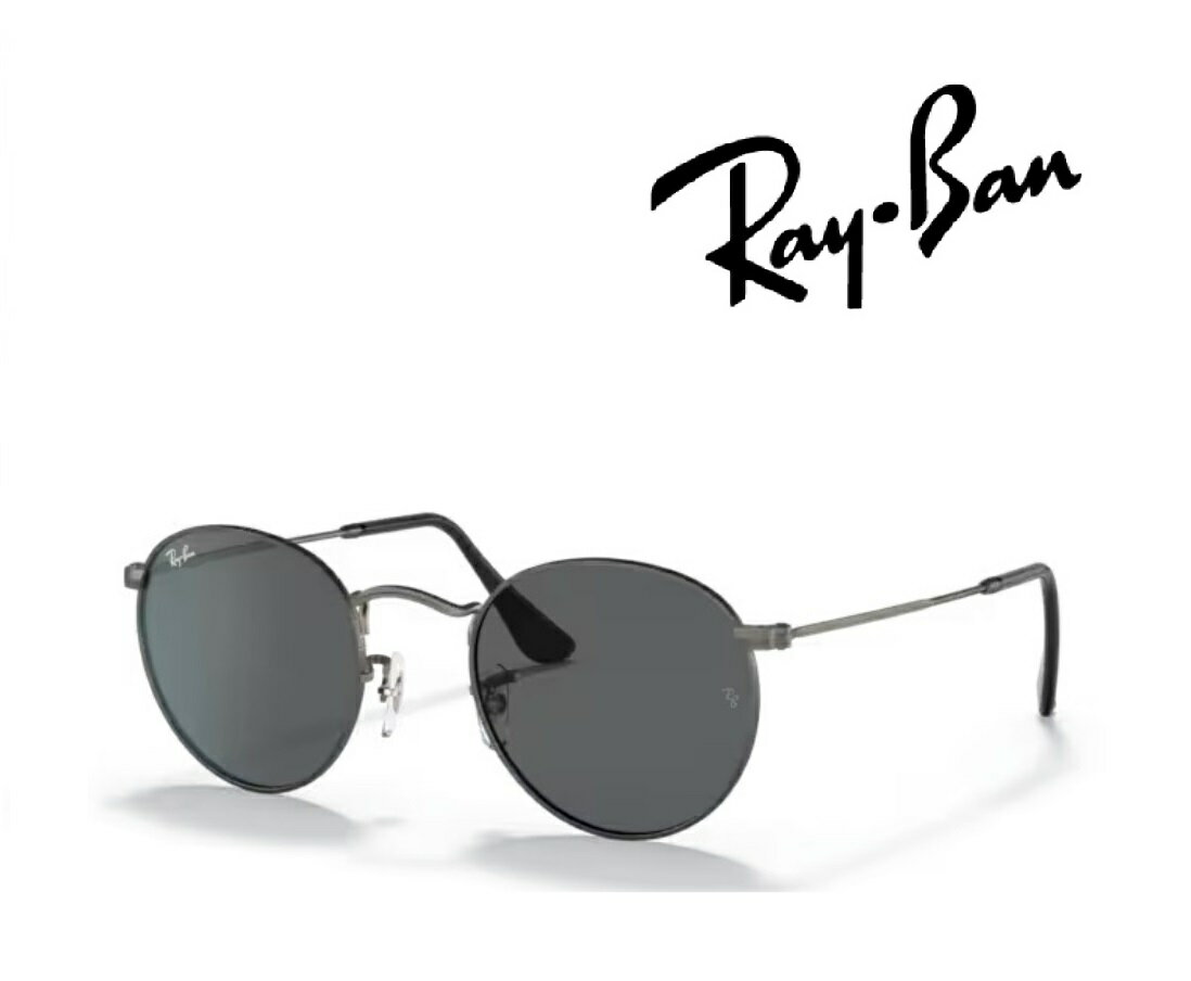 Ray-Ban サングラス レイバン れいばん ROUND METAL ラウンドメタル 丸メガネ RB3447 9229B1 53サイズ フレームカラー ガンメタル レンズカラー ダーク グレー 「国内正規商品」「保証付き」 [ミニドライバー ＋ ドライタイプメガネ拭き付属]のサムネイル