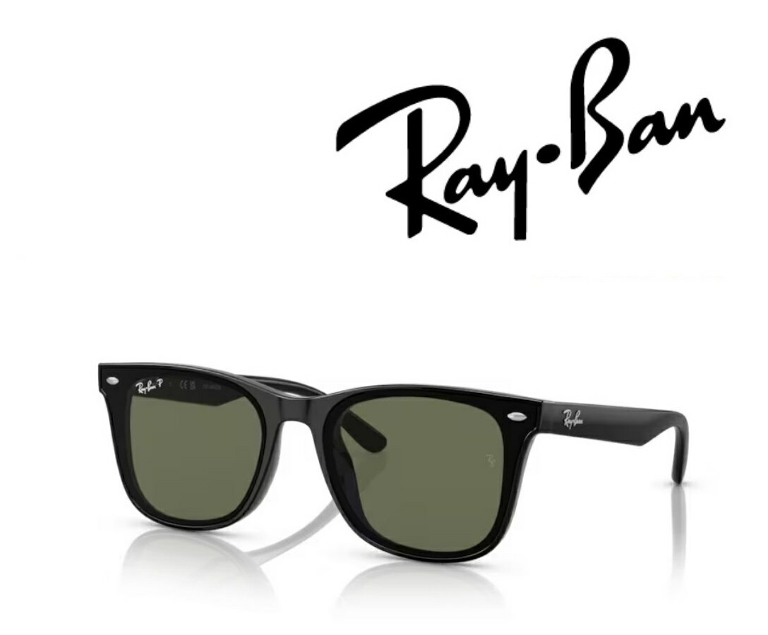 Ray-Ban サングラス レイバン れいばん アジアエリア限定モデル RB4391D 601/9A 65サイズ フレームカラー ブラック　レンズカラー ダーク グリーン ポラライズド 偏光レンズ アジアフィット 「国内正規商品」「保証カード」「ミニドライバー＋ドライタイプメガネ拭き付属」のサムネイル