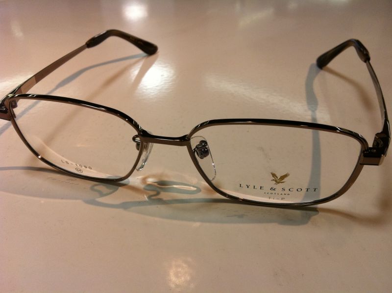 LYLE&SCOTT(ライル&スコット)最高級紳士用メガネメガネフレーム(メタルフレーム)LS-1090 3(ブラウン) 54サイズ