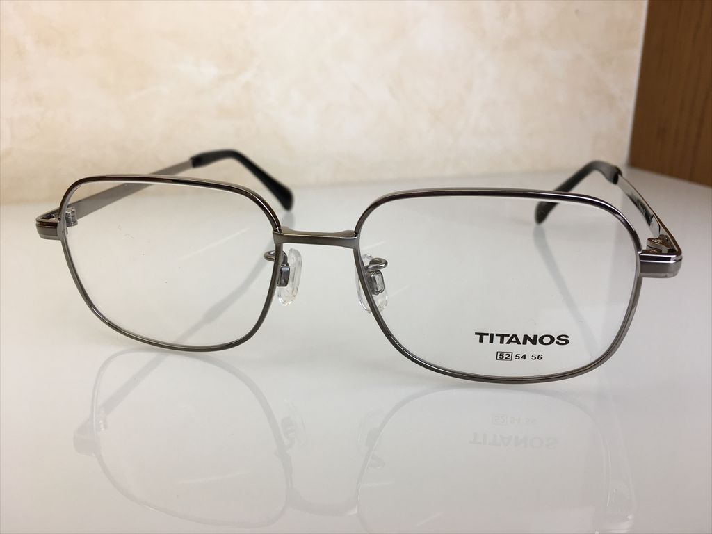 TITANOS(チタノス)T-1306CB0(シルバー)52サイズメガネフレーム(メタル)
