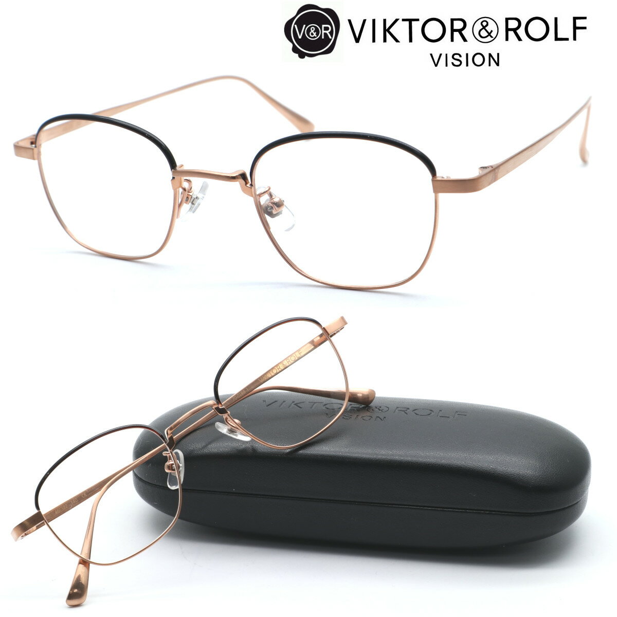 【VIKTOR&ROLF】ビクター＆ロルフ 70-0188-3 メガネ 度付又は度無レンズセット 【正規品】【送料無料】【ヴィクター＆ロルフ】 クラシック ボストン メンズ レディース おしゃれ ブランド 高級 ヴィンテージ 日本製