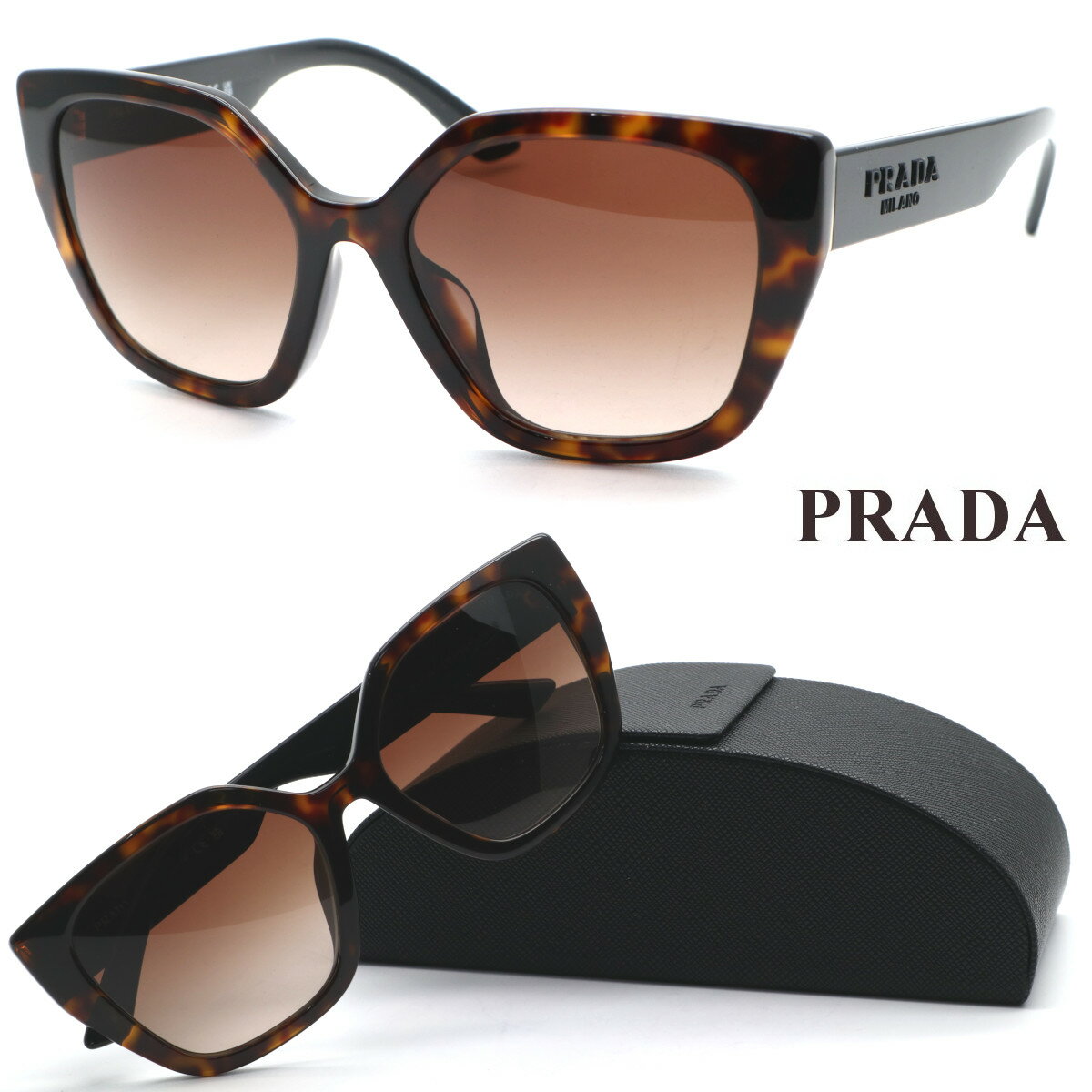 プラダ サングラス（レディース） 【PRADA】プラダ サングラス SPR24X-F col.2AU-6S1【ルックスオティカジャパン正規品】【送料無料】【あす楽】高級 メンズ レディース おしゃれ ブランド