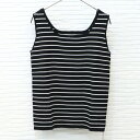 【CLOCHE 】クロッシェ/2WAY天竺スクエアニットタンク/512-85517/ カラー:ブラックボーダー size:02 カジュアル 上質 レディース 春...