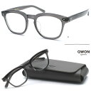 【QWON】クヲン model:TWA col.GY メガネ 度付又は度無レンズセット 【正規品】【送料無料】メンズ レディース ユニセックス ボストン クラシ...