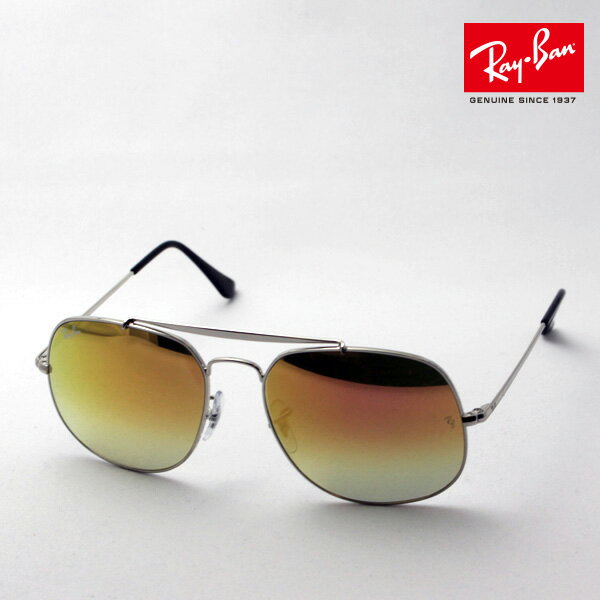 プレミア生産終了モデル レイバン サングラス 正規品 ジェネラル Ray-Ban RB3561 0037O アビエーター レディース メンズ ミラー ライトカラー RayBan Made In Italy ティアドロップ ゴールド系