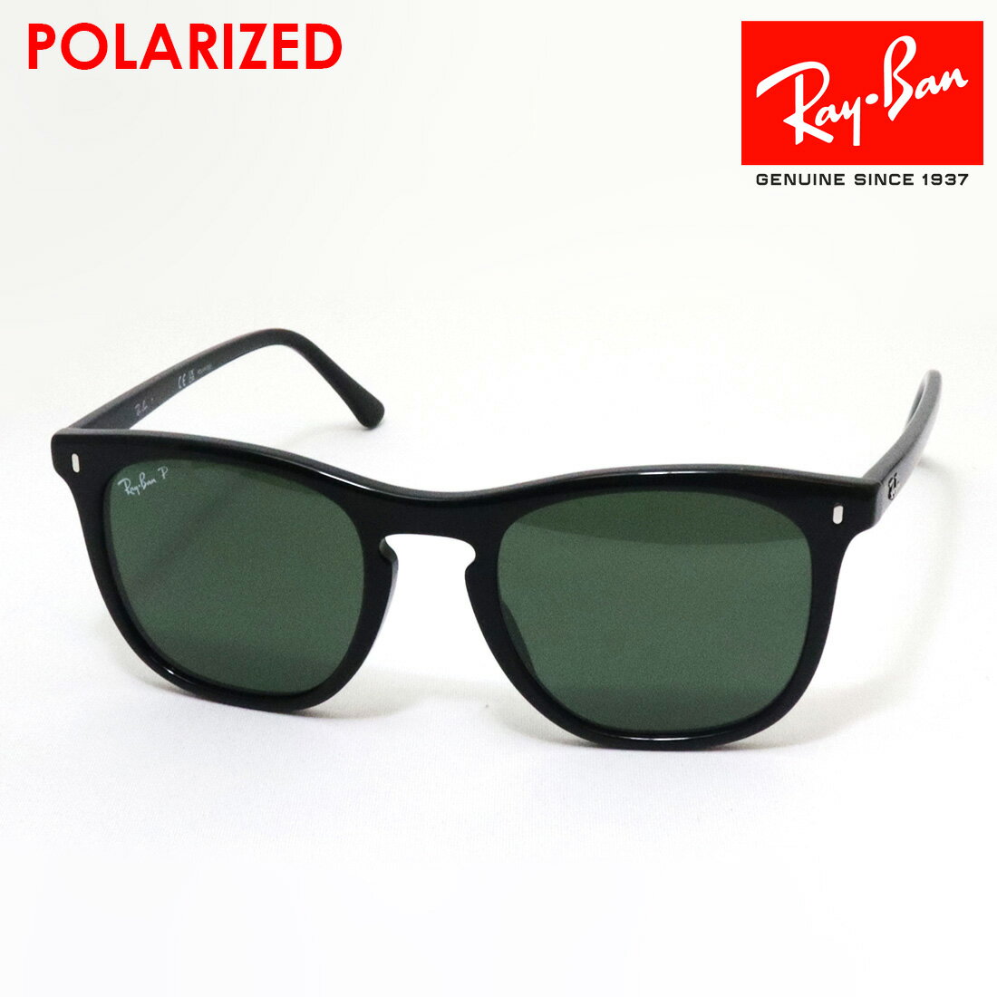 NewModel 正規レイバン レイバン 偏光サングラス Ray-Ban RB2210F 90158 53 レディース メンズ RayBan 純正度付き偏光レンズ可 度付き偏光サングラス可 ウェリントン ブラック系