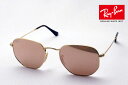 プレミア生産終了モデル レイバン サングラス 正規品 ラウンドヘキサゴナル Ray-Ban FLAT RB3548N 001Z2 レディース メンズ ミラー サングラス 丸 RayBan ラウンド ゴールド系(4)