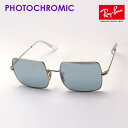 プレミア生産終了モデル レイバン 調光レンズ 調光サングラス 正規品 EVOLVE Ray-Ban RB1971 001W3 レディース メンズ ミラー RayBan Made In Italy スクエア ゴールド系(4)