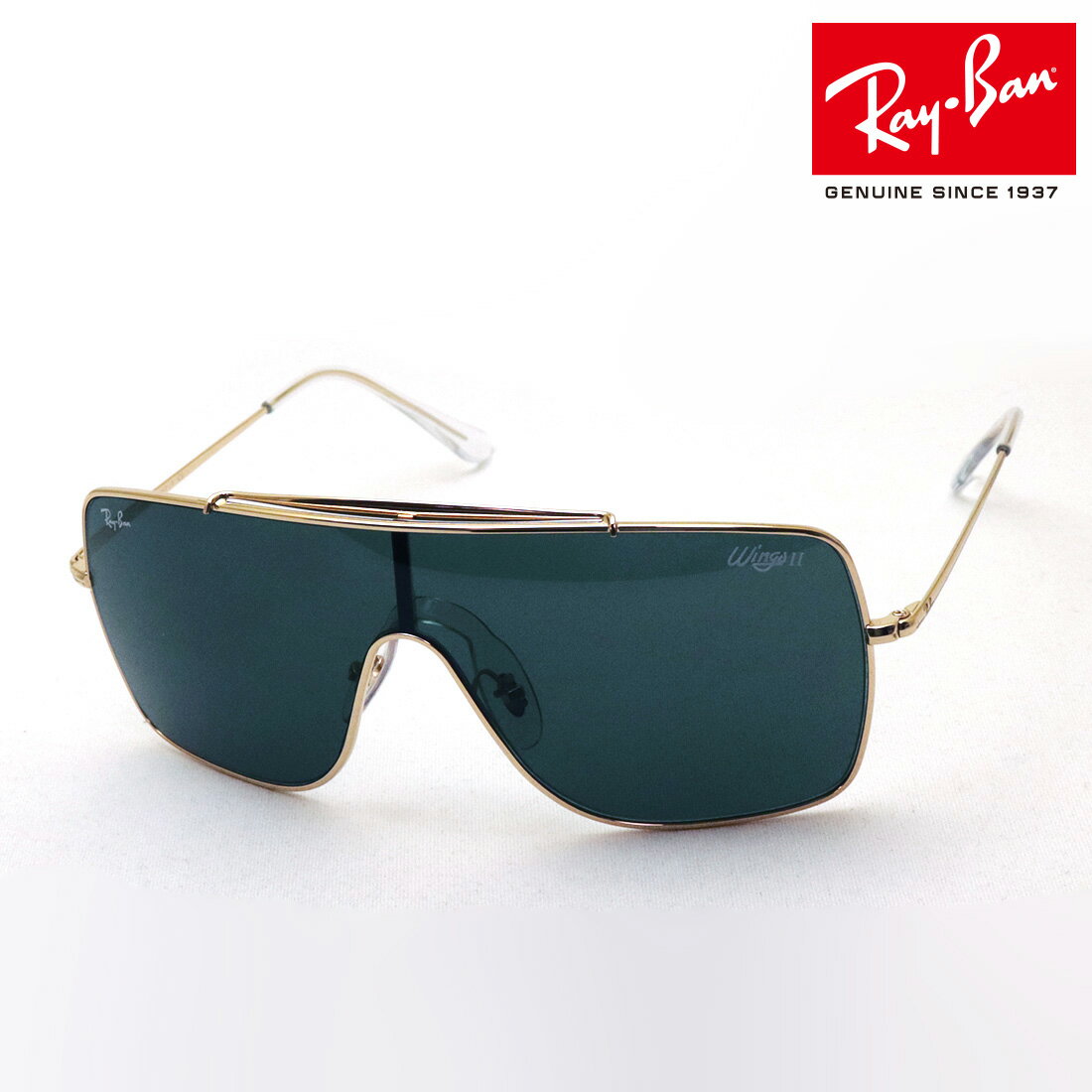 正規レイバン日本最大級の品揃え レイバン サングラス ウイングス Wings ii Ray-Ban RB3697 905071 メンズ RayBan Made In Italy スクエア ゴールド系