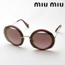 ミュウミュウ 【ミュウミュウ サングラス 正規販売店】 miumiu MU06SS VIZAD4 ミラー レディース 丸 Made In Italy ラウンド