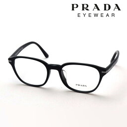 プレミア生産終了モデル 【プラダ メガネ 正規販売店】 Made In Italy PRADA PR12WVF 1AB1O1 伊達メガネ 度付き ブルーライト カット 眼鏡 黒縁 ウェリントン ブラック系