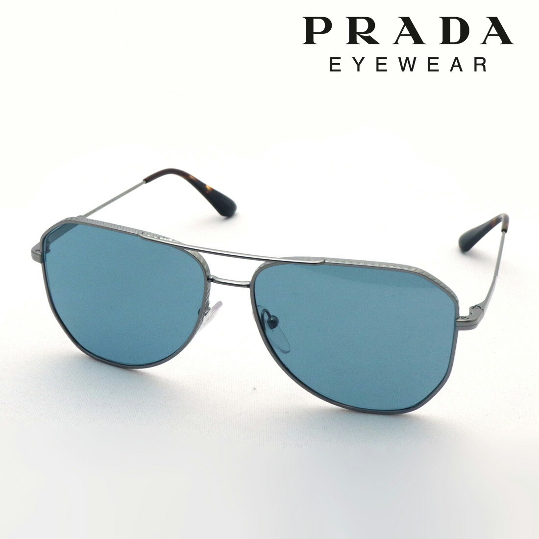 プラダ サングラス（レディース） 【プラダ サングラス 偏光 正規販売店】 PRADA PR63XS 5AV04D 58 メンズ CONCEPTUAL Made In Italy ティアドロップ シルバー系