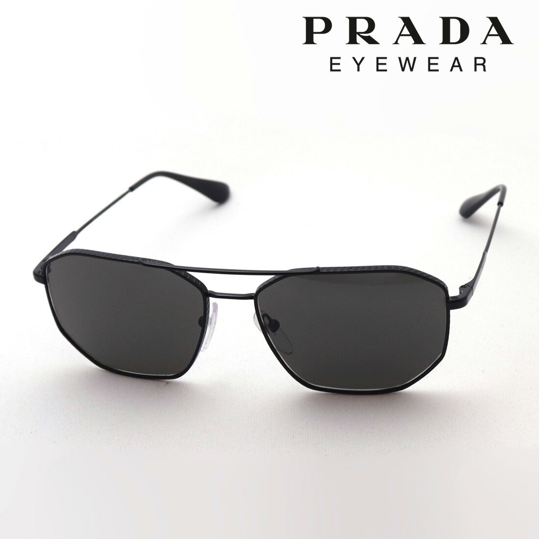 プラダ サングラス（レディース） NewModel 【プラダ サングラス 正規販売店】 Made In Italy PRADA PR64XS 1AB731 メンズ ティアドロップ ブラック系