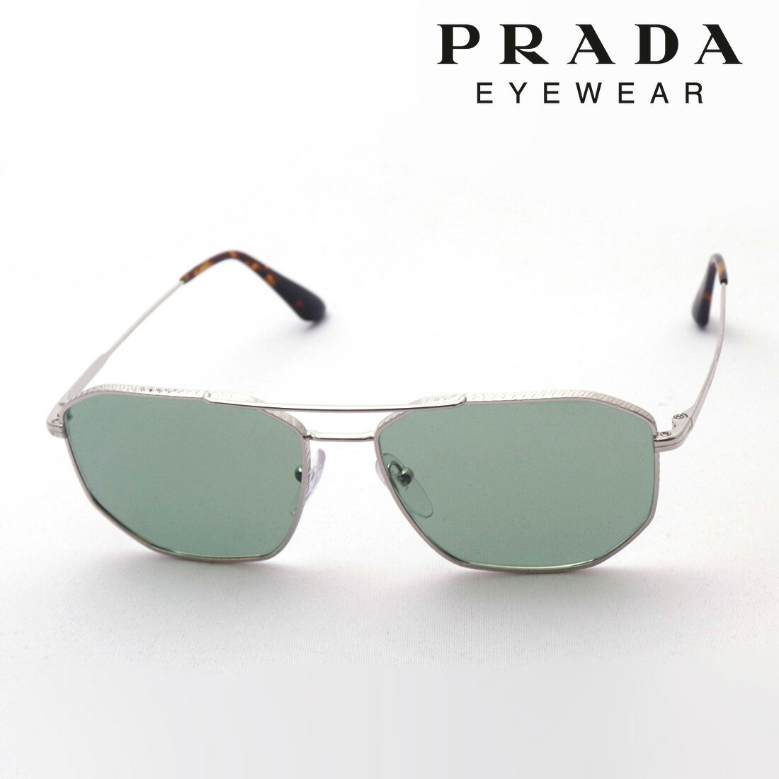 プラダ サングラス（レディース） NewModel 【プラダ サングラス 正規販売店】 Made In Italy PRADA PR64XS 1BC02D メンズ ティアドロップ シルバー系