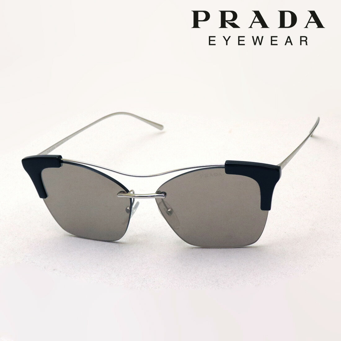 プラダ サングラス（レディース） おすすめ価格 【プラダ サングラス 正規販売店】 PRADA PR21US GAQ1C0 ミラー レディース CONCEPTUAL Made In Italy スクエア ブラック系 SEHM