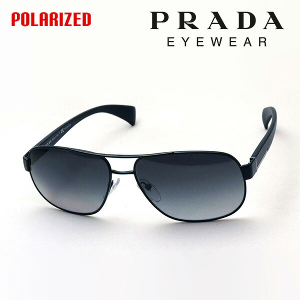 プラダ サングラス（レディース） 【プラダ サングラス 偏光 正規販売店】PRADA PR52PS 1BO5W1 Made In Italy ティアドロップ ブラック系