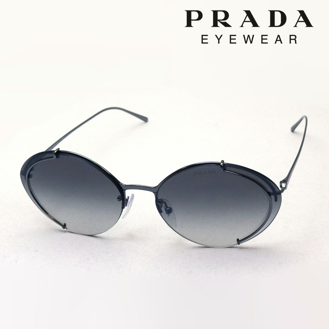 プラダ サングラス（レディース） おすすめ価格 【プラダ サングラス 正規販売店】 Made In Italy PRADA PR60US 5AV5O0 ミラー レディース CONCEPTUAL オーバル シルバー系