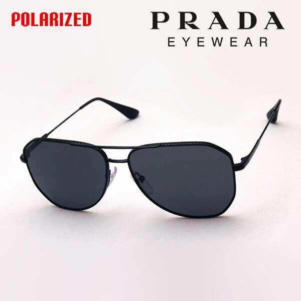 プラダ サングラス（レディース） 【プラダ サングラス 偏光 正規販売店】 PRADA PR63XS 1AB08G 58 メンズ CONCEPTUAL Made In Italy ティアドロップ ブラック系