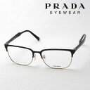 プレミア生産終了モデル 【プラダ メガネ 正規販売店】 Made In Japan PRADA PR56TVD 1BO1O1 メタル 伊達メガネ 度付き ブルーライト カット 眼鏡 スクエア