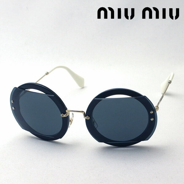 ミュウミュウ 【ミュウミュウ サングラス 正規販売店】 miumiu MU06SS 1AB1A1 レディース 丸 Made In Italy ラウンド