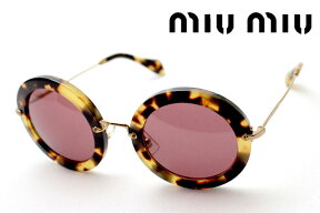 おすすめ価格 【ミュウミュウ サングラス 正規販売店】 miumiu MU13NSA 7S00A0 レディース 丸 Made In Italy ラウンド ケースなし