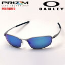 【オークリー公認店】 オークリー 偏光サングラス プリズム ウィスカー OO4141-04 OAKLEY WHISKER PRIZM SPORT ミラー オーバル シルバー系