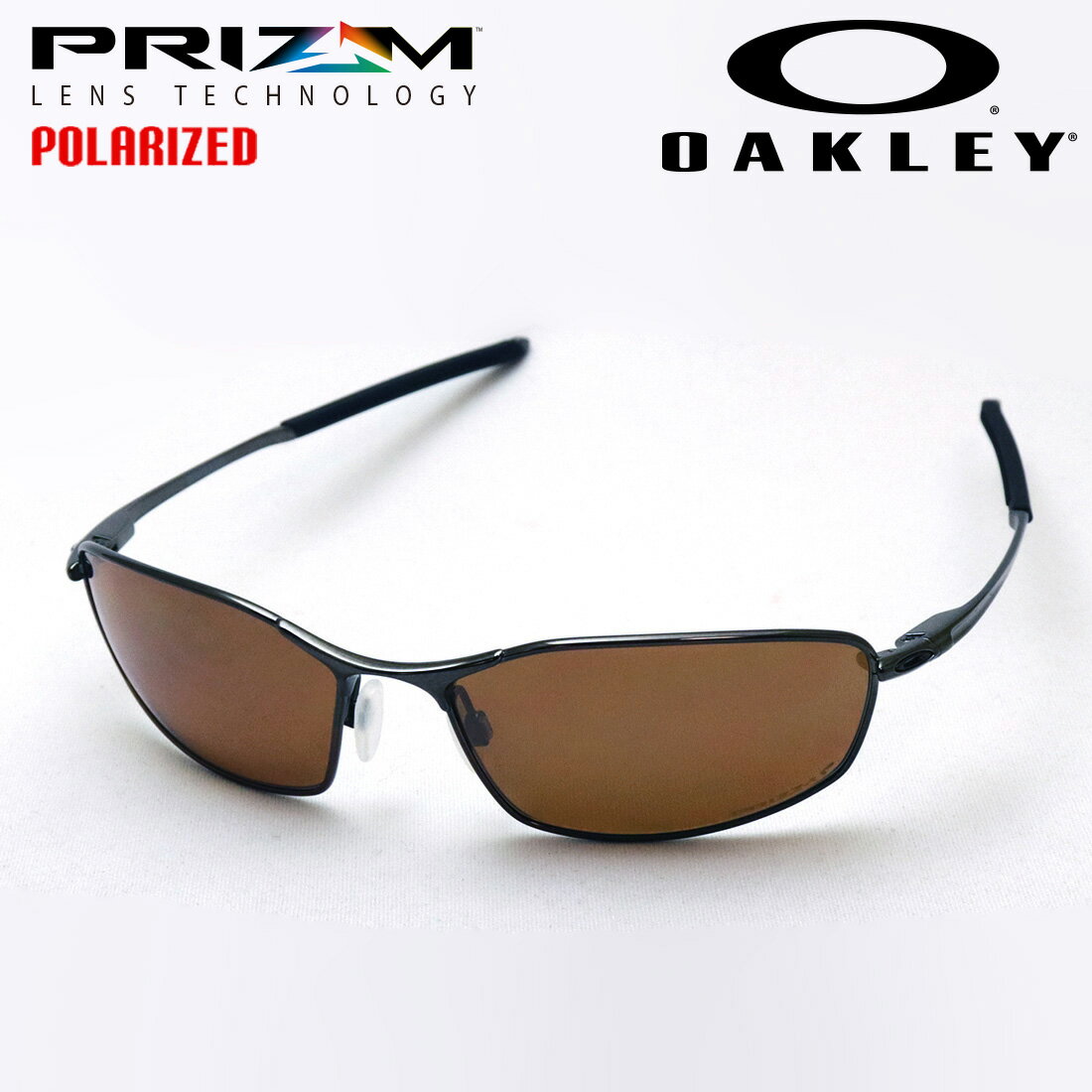 【オークリー公認店】 オークリー 偏光サングラス プリズム ウィスカー OO4141-05 OAKLEY WHISKER PRIZM SPORT オーバル ブラウン系