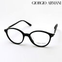 プレミア生産終了モデル 【ジョルジオアルマーニ メガネ 正規販売店】 GIORGIO ARMANI AR7029F 5001 眼鏡 黒縁 丸メガネ Made In Italy ジョルジオ アルマーニ ボストン ブラック系 ヘアライン仕上げ