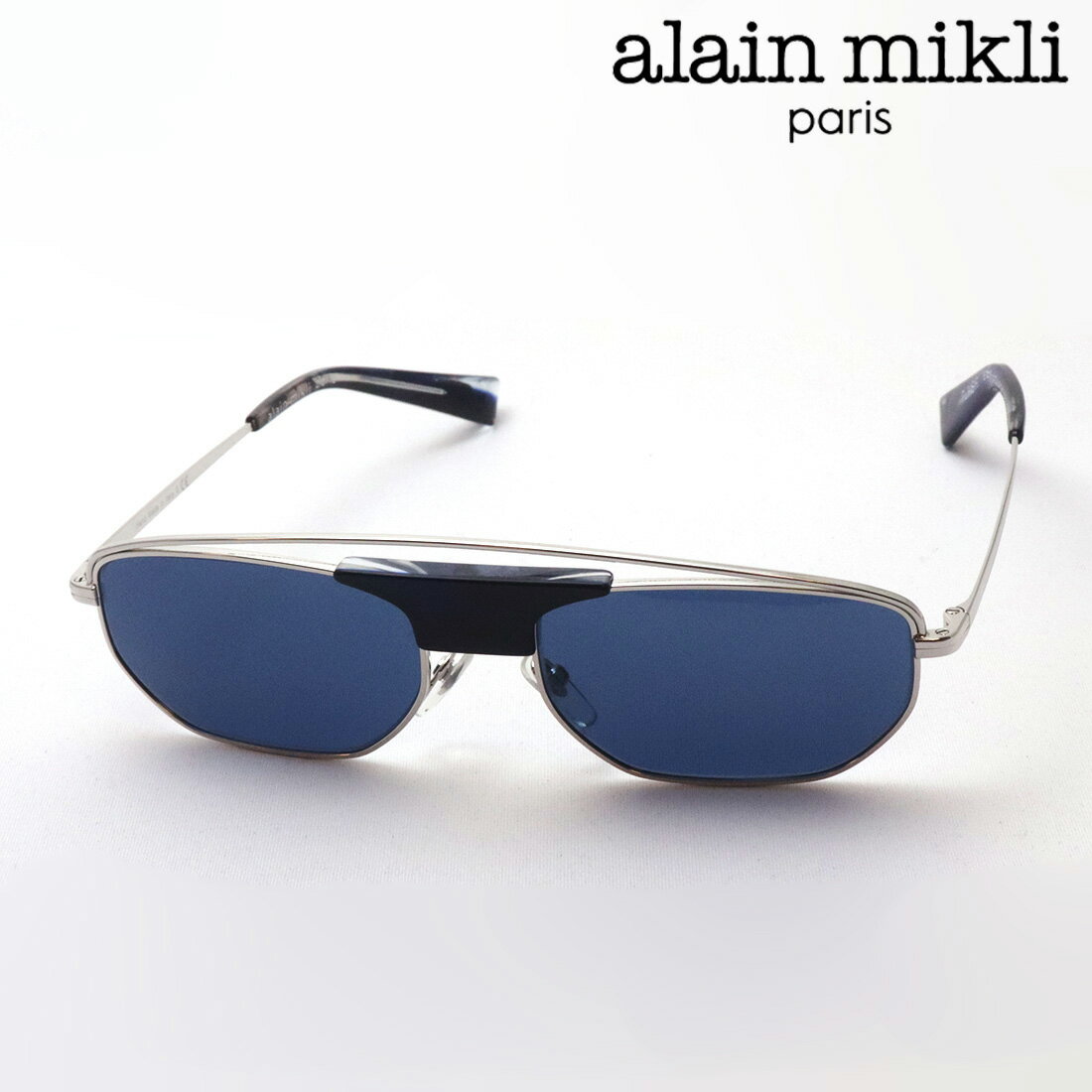 Alain Mikli - おすすめ価格 【アランミクリ サングラス 正規販売店】 ALAIN MIKLI A04014 00280 メンズ PLAISIR Made In Italy スクエア シルバー系 SEHM