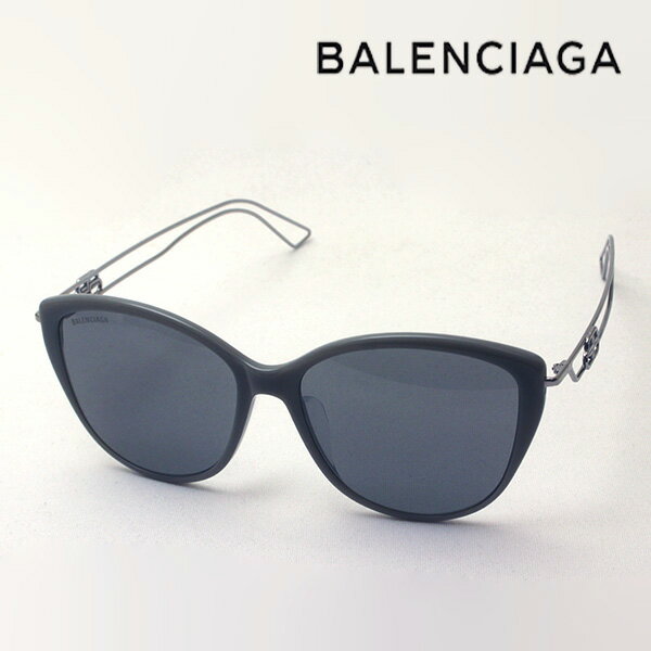 バレンシアガ サングラス レディース プレミア生産終了モデル 【バレンシアガ サングラス 正規販売店】 BALENCIAGA バレンシアガ デムナ・ヴァザリアデザイン BB0057SK 004 Made In Italy フォックス グレー系