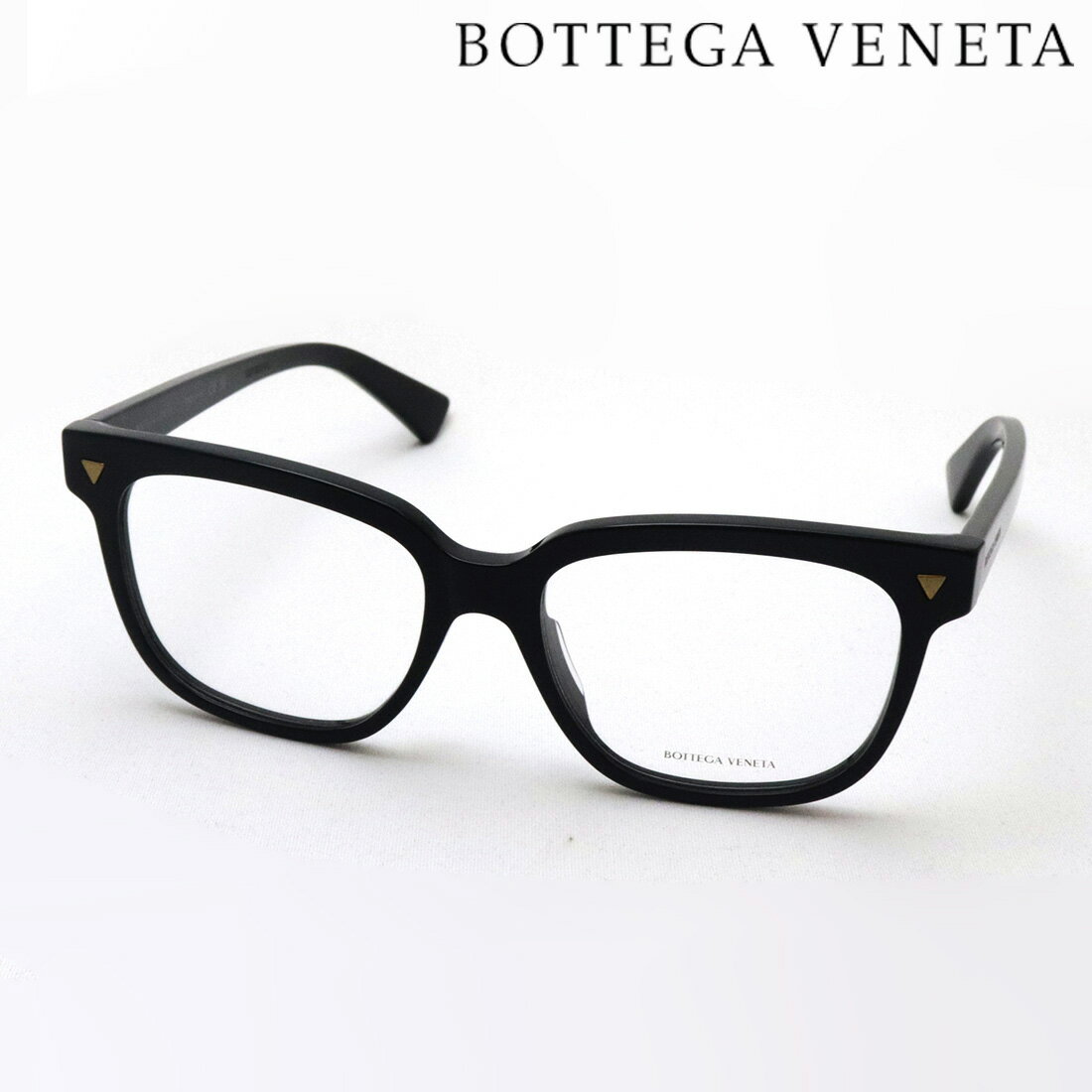 NewModel BOTTEGA VENETA BV1257O 005 53 NEW CLASSIC ボッテガヴェネタ 伊達メガネ 度付き ブルーライト カット 眼鏡 黒縁 Made In Italy レディース メンズ スクエア ブラック系