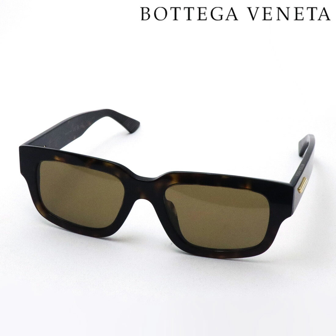 NewModel 【ボッテガ ヴェネタ サングラス 正規販売店】BOTTEGA VENETA BV1359SA 002 RIBBON ボッテガヴェネタ Made In Italy レディース メンズ スクエア トータス系